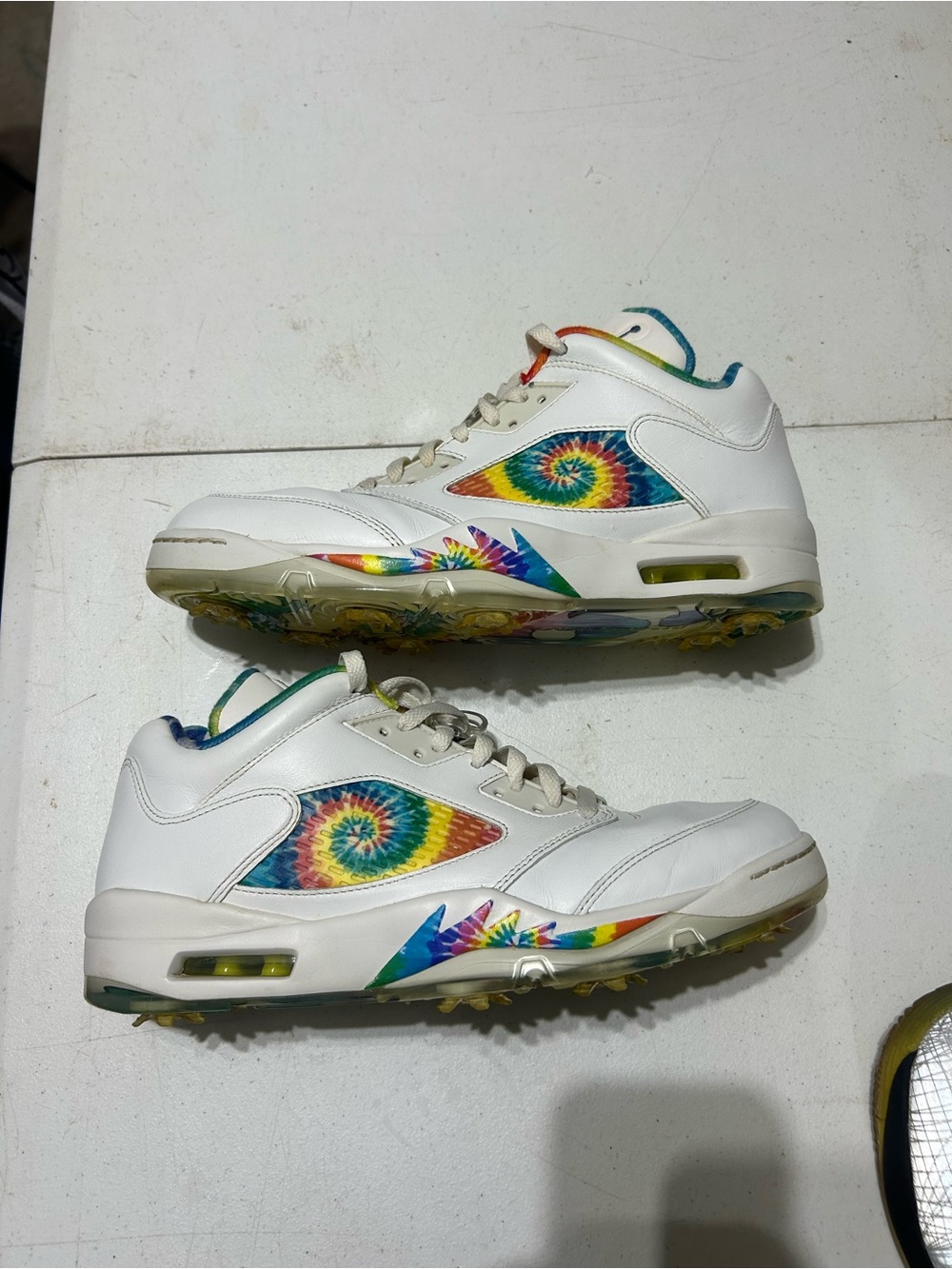 Air Jordan 5 Retro Low G Tie-Dye New Rare OG Golf Shoes Mens 12M CW4205-100 - Picture 5 of 13